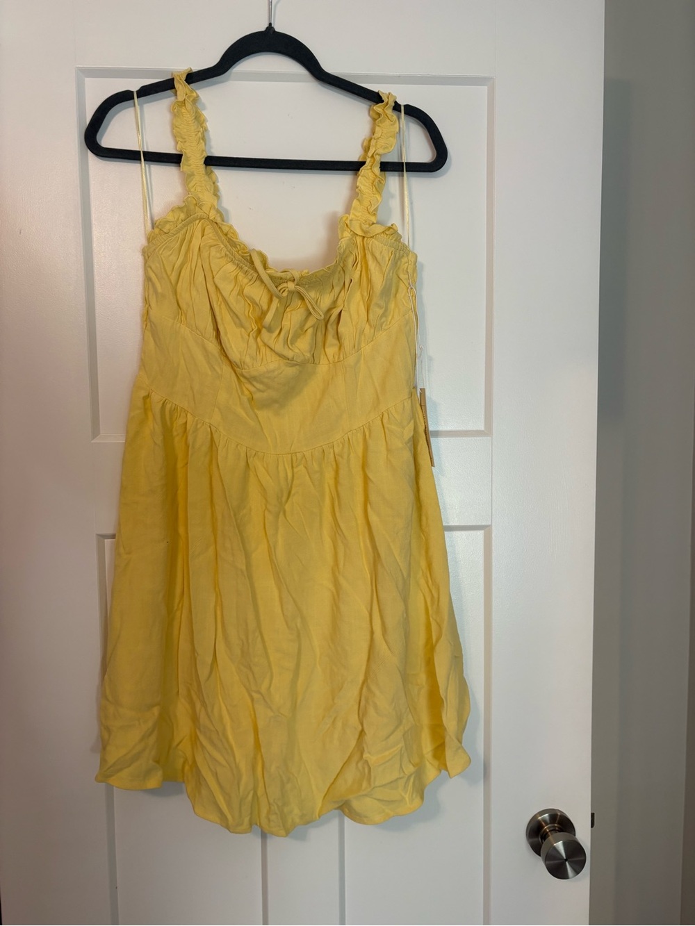 Sienna Sky Yellow Ruffle-Strap Chemise